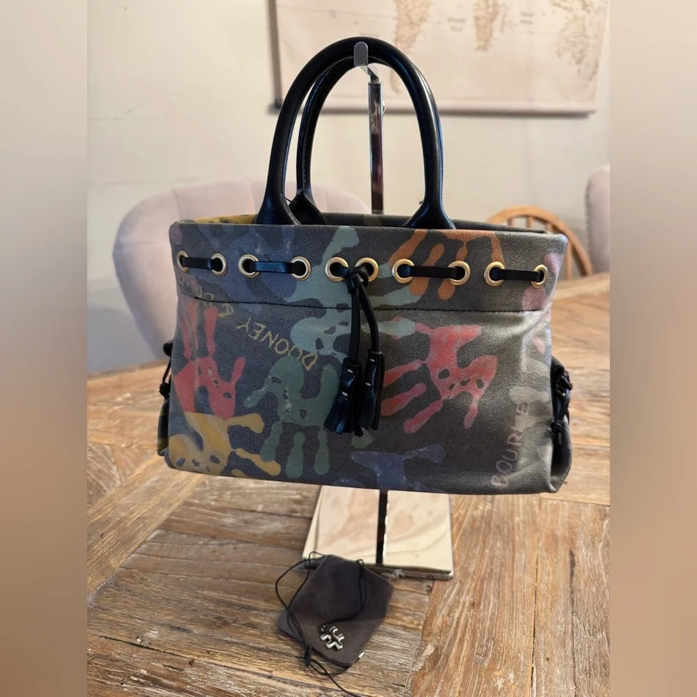 Dooney & Bourke Multicolor Handprint Bag Bundle